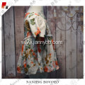 hot sale flower printed girls cotton dresses